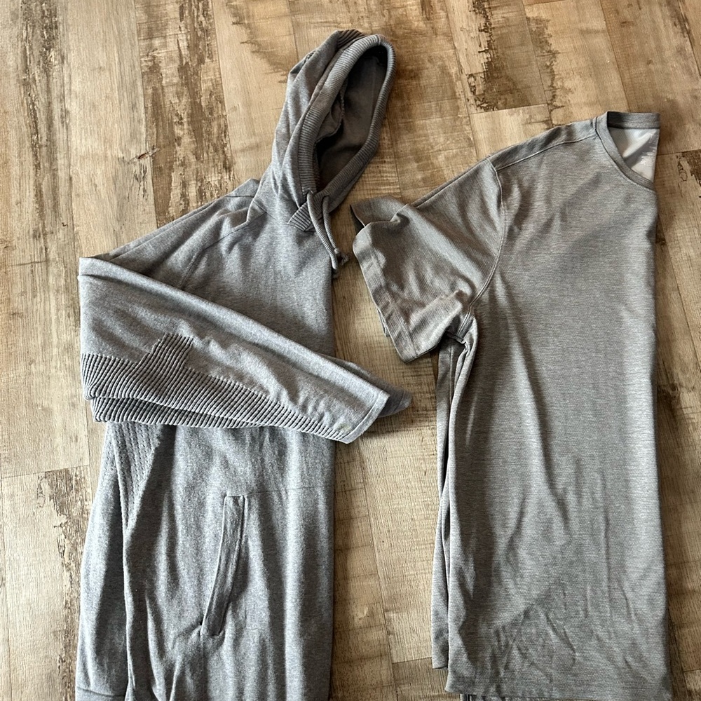 Gray Hoodie and T-Shirt Set